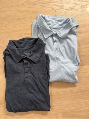 True Classic polo shirts - Heather navy, light blue